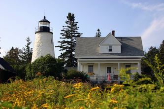 Dices Postcard Dyce's Head Lighthouse Castine Maine ME MS214A 