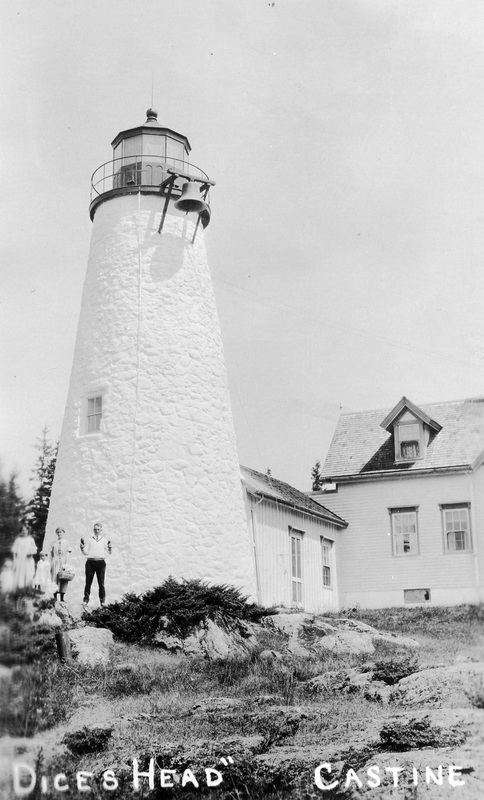 Dice Head Lighthouse Castine Watercolor Notecards Maine 